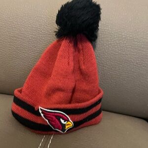 NFL Kids Cardinal Red and Black Beanie